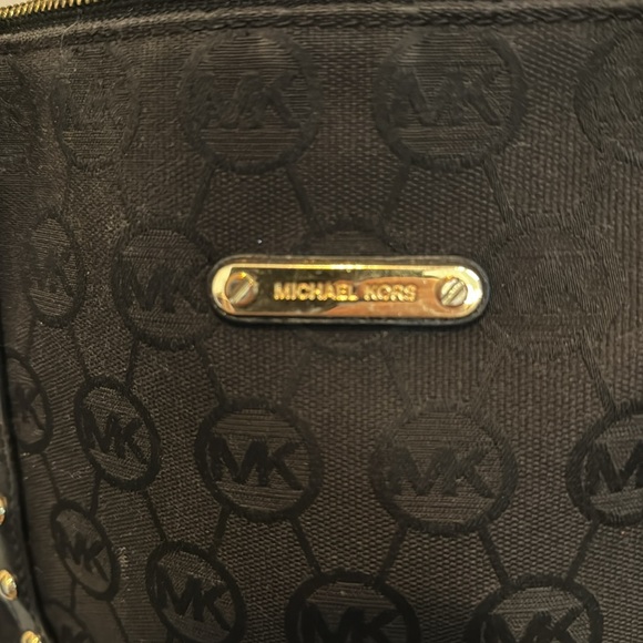 Michael Kors Studded Black MK Shoulder Tote bag - Picture 3 of 7